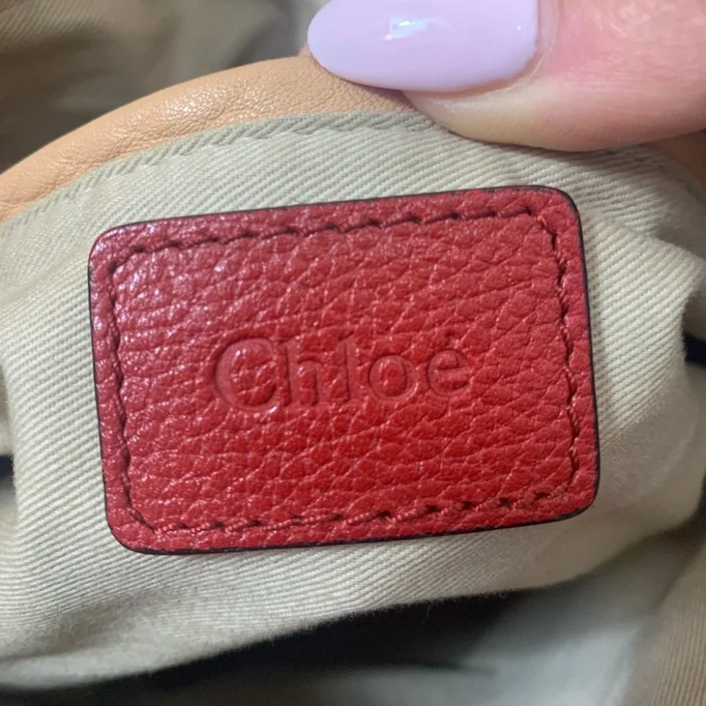 Chloé Paraty Shoulder Red Leather Bag